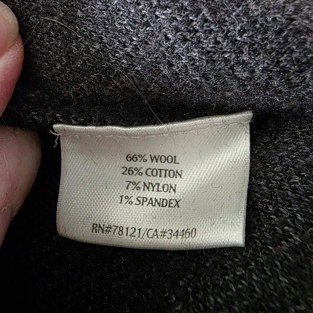 Eileen Fisher Petite‎ Charcoal Herringbone Wool Blend Blazer Jacket PM